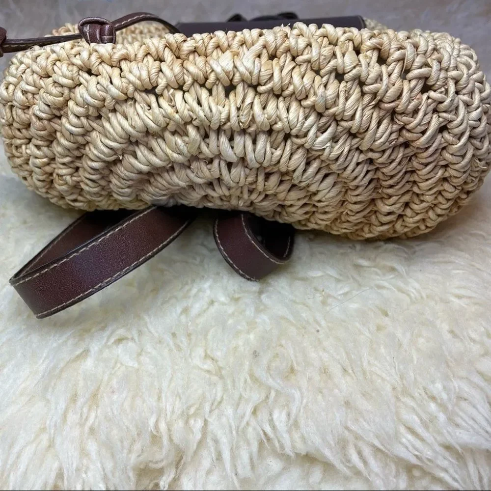 Cappelli Crochet Toyo Straw Backpack